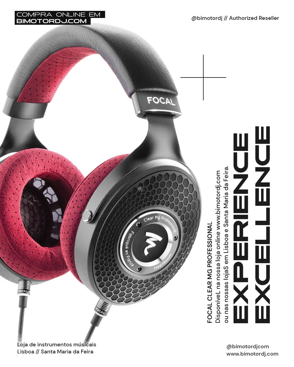 Publicação “Experience excellence” com auscultadores Focal Clear MG Professional