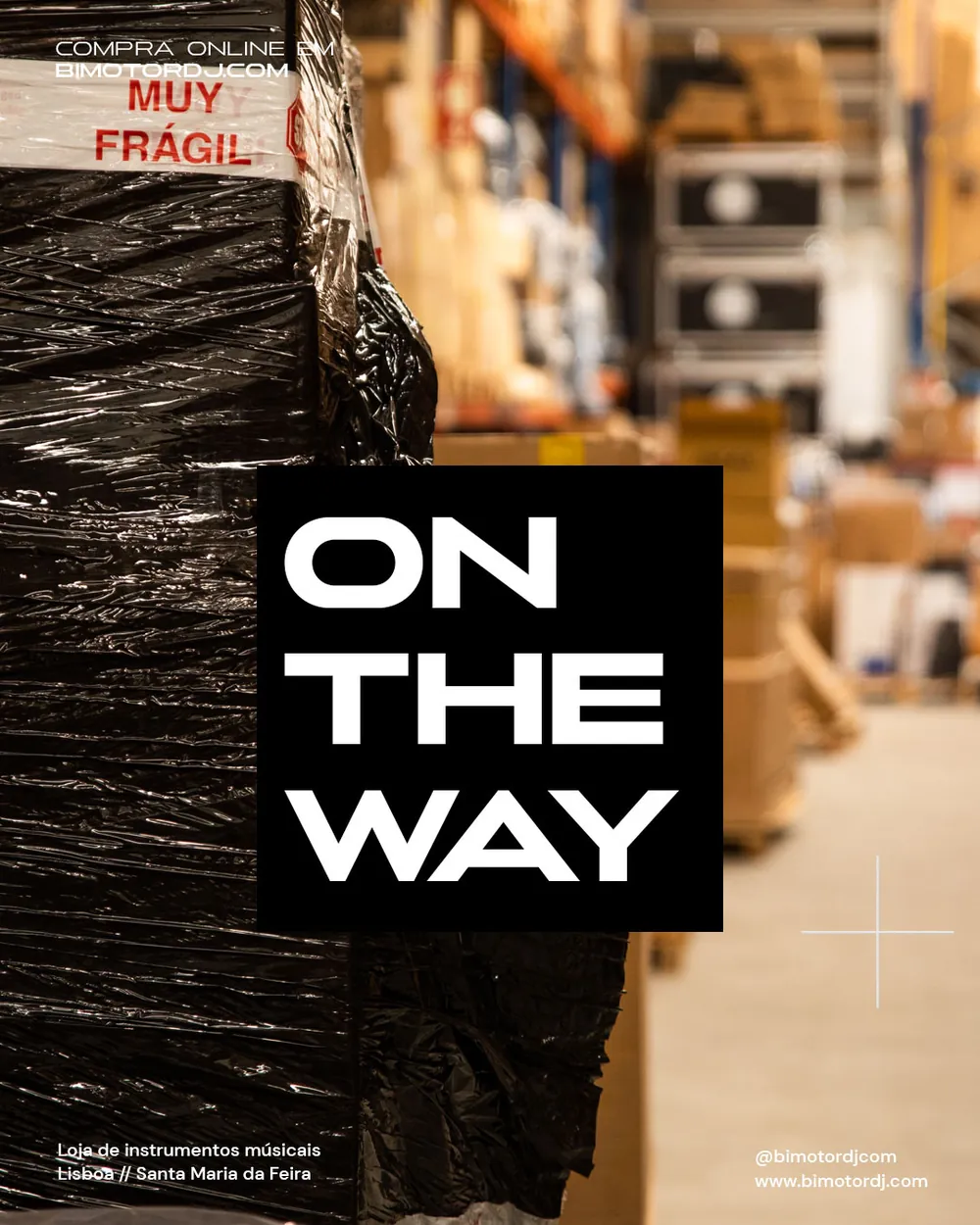 Publicação “On the way” com uma palete embalada no armazém